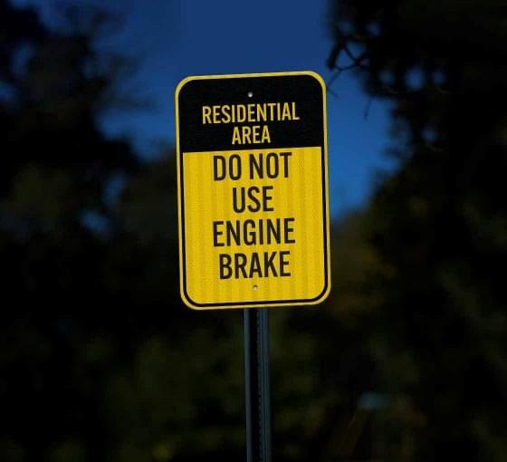 Shop for Do Not Use Engine Brake Aluminum Sign (HIP Reflective) ؛ Best of  Signs