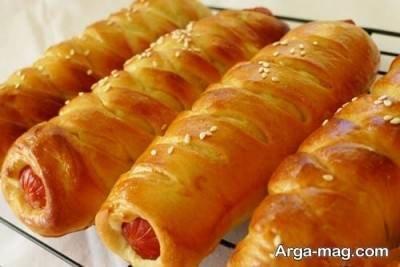 طرز تهیه اشترودل سوسیس غذای محبوب فست فودی