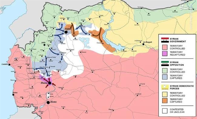 سقوط شهر حلب و رویاپردازی تروریست‌های بین المللی برای اشغال سوریه/ اخبار امیدوارکننده از ضد حمله بزرگ ارتش سوریه در شمال حماه +نقشه و تصاویر