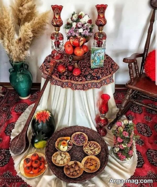 تزیینات جذاب شب یلدای عروس 1403