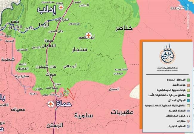 جلوگیری از سقوط حماه، حساس ترین ماموریت ارتش سوریه و مقاومت/ افشای نقش گسترده سازمان اطلاعات نظامی اوکراین در تجهیز تکفیری‌ها +نقشه و تصاویر