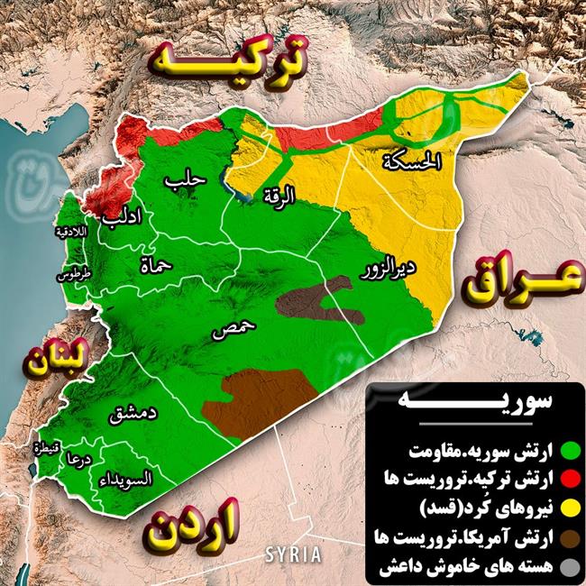 آخرین تحولات سوریه پس از سقوط دولت مرکزی/ تروریست‌های تحریر الشام کدام مناطق و استان‌ها را اشغال کردند؟ + نقشه میدانی 