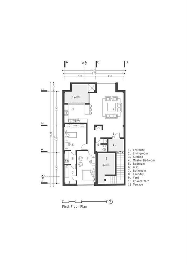 معماری خانه حیاط شمالی