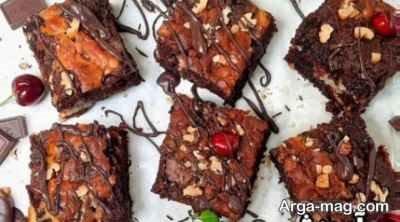 طرز تهیه براونی اسنیکر شکلات دست ساز خانگی