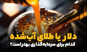 دلار یا طلای آب شده؛ کدام یک برای سرمایه‌گذاری بهتر است؟