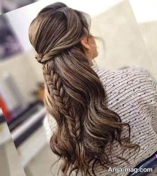 مدل شینیون باز در رنگ زیبا