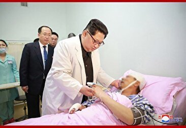 فیلم عجیب از درمان پیرزن به ظاهر فلج توسط کیم جونگ اون (فیلم)