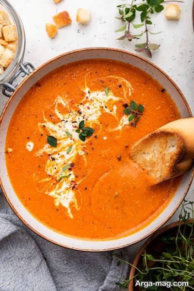 طرز تهیه سوپ فلفل کبابی رژیمی و خوش طعم
