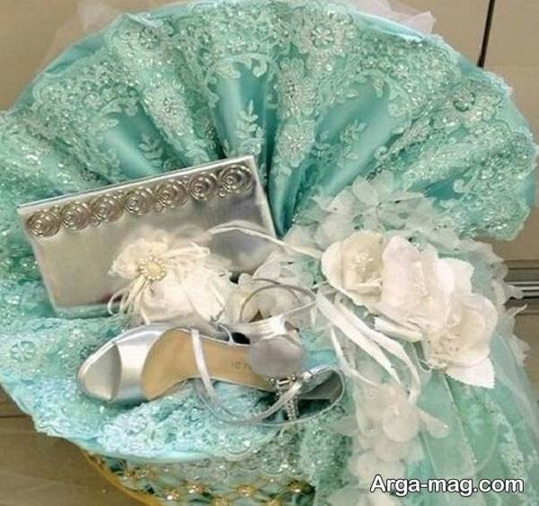 تزیین پارچه عروس در طرح خاص