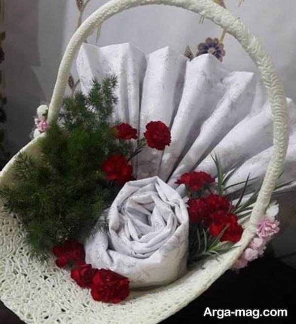 ایده ریبا تزیینات پارچه عروس