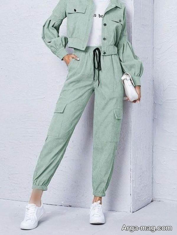 ست کتونی با شلوار پارچه ای خاص