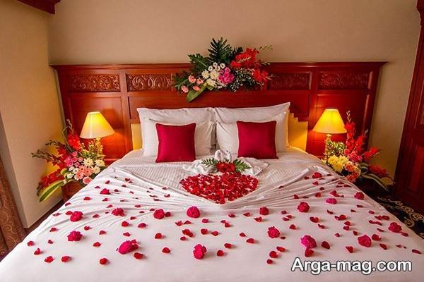 تزیین تخت خواب عروس 1404 با ایده خلاقانه