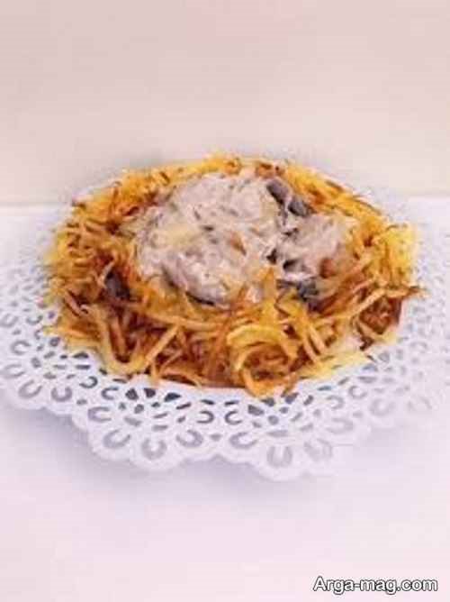دیزاین سالاد خسروشاهی با سیب زمینی