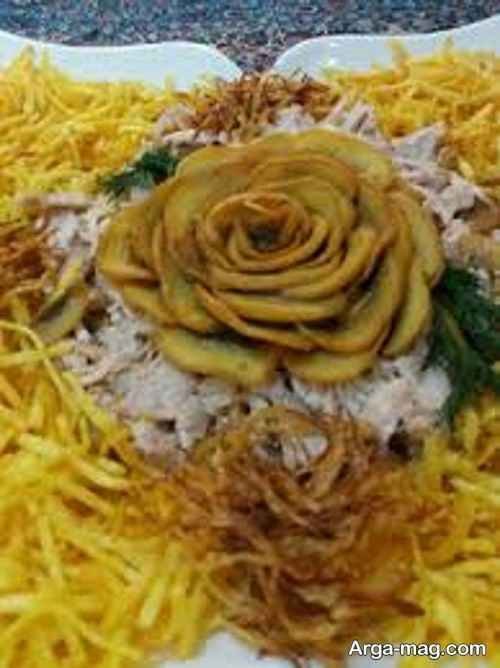 دیزاین سالاد خسروشاهی با گل