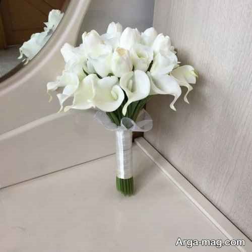 دسته گل عروس با گل های لاله