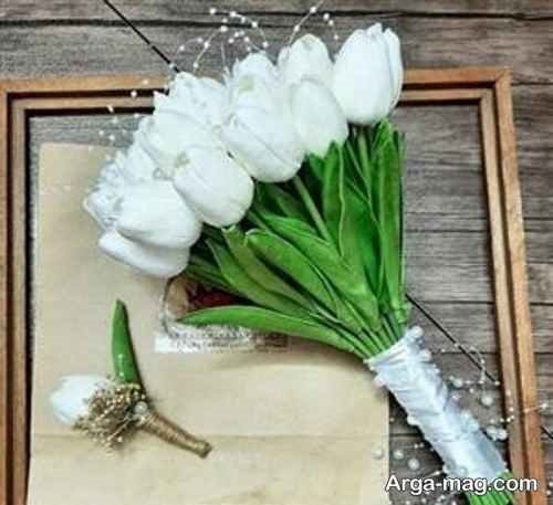 دیزاین فانتزی دسته گل لاله