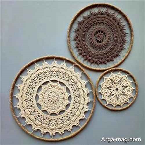 دیوارکوب بافتنی سفید