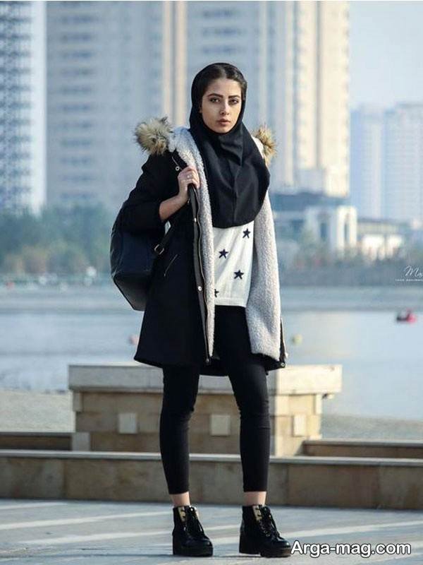  تیپ دانشجویی دخترانه 1404 در رنگ زیبا