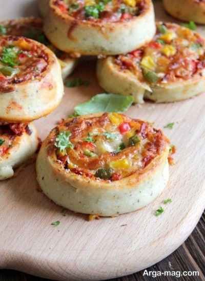 طرز تهیه پیتزا حلزونی