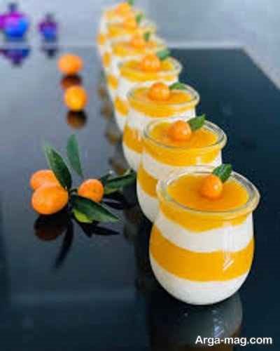 طرز تهیه پودینگ هلو؛ دسری خنک، سالم و خوش‌رنگ