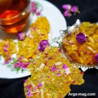 طرز تهیه پولکی گل محمدی خانگی ؛ ساده، خوش‌عطر و خوش‌طعم