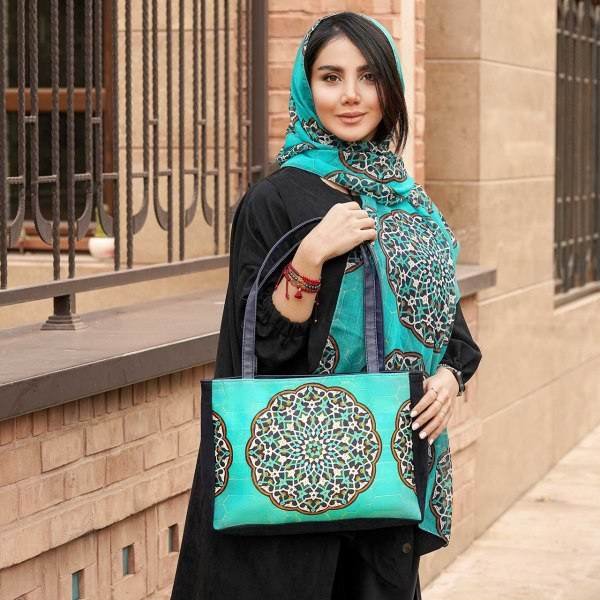 ایده ست شال و کیف در رنگ زیبا