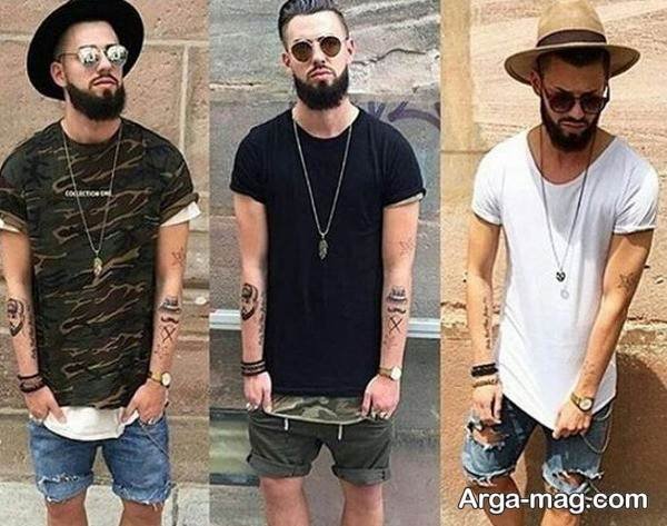 تیپ مردانه با شلوارک شیک