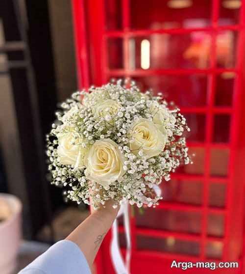 دیزاین دسته گل ژیپسوفیلا با لاله