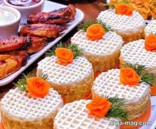 ایده های تزیین سالاد الویه