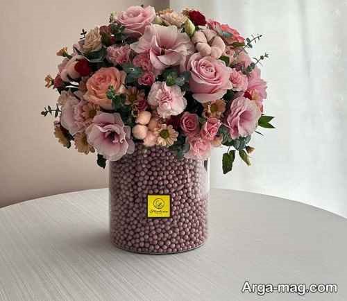 دیزاین دخترانه گل در شیشه