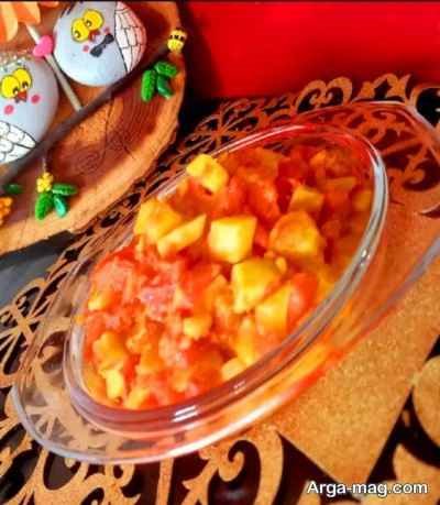 طرز تهیه سیب زمینی گوجه