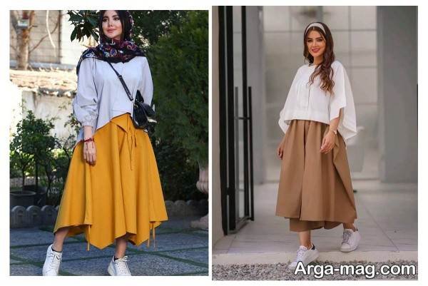 ایده لاکچری ست با دامن شلواری