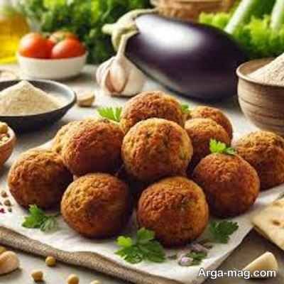 مواد فلافل بادمجان