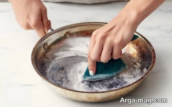 پاک کردن لک استیل