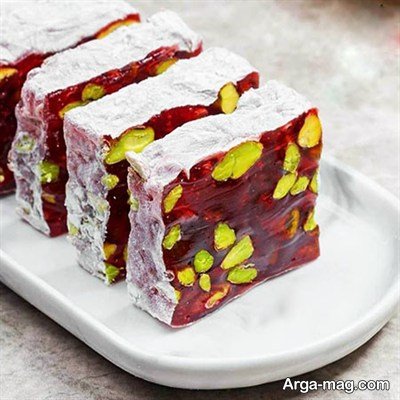 طرز تهیه لوکوم میوه ای مغزدار