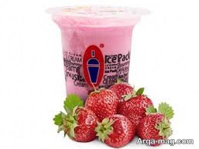  آموزش تهیه آیس پک توت فرنگی