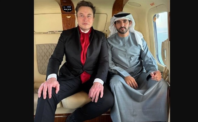 سفر ایلان ماسک به دبی و دیدار با ولیعهد + عکس