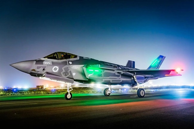 جنگنده ارتش اسراییل اف 35 پایگاه نواتیم