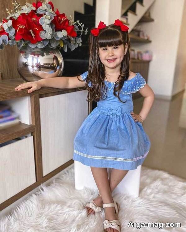 تیپ مجلسی بچه گانه در رنگ زیبا