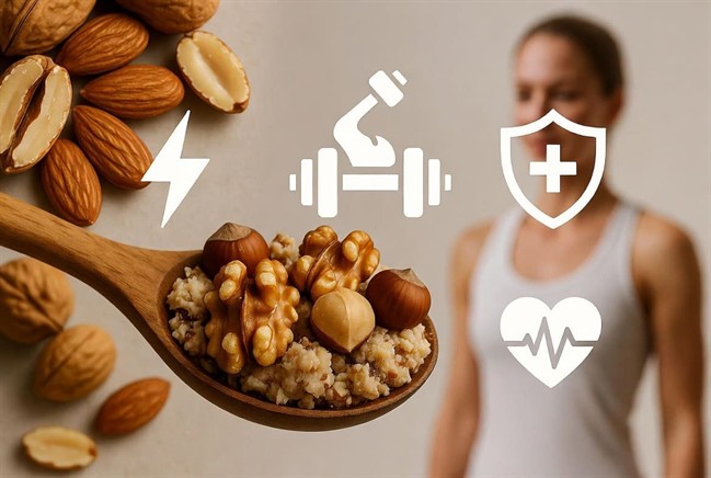 فواید معجون چاق کننده سریع برای بدن: تقویت سیستم ایمنی، افزایش انرژی و ساخت عضله با مواد طبیعی مانند امگا 3 و پروتئین گیاهی ؛ پرهلو