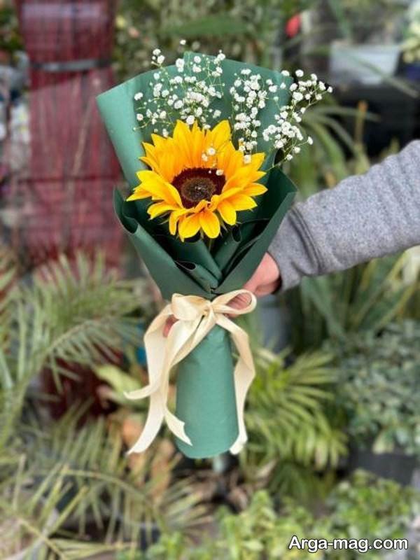  تزیین گل آفتابگردان شیک
