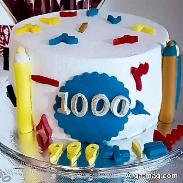 ایده زیبا دیزاین کیک جشن هزار 