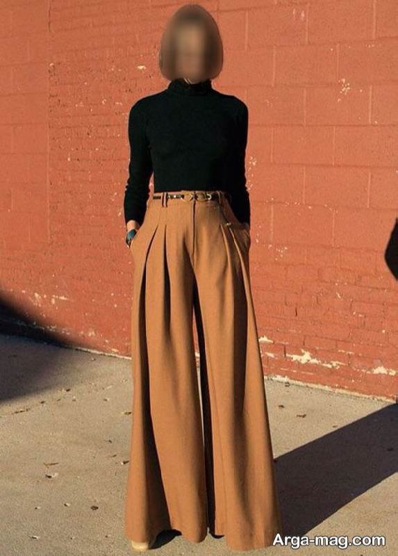 استایل با شلوار واید ساده