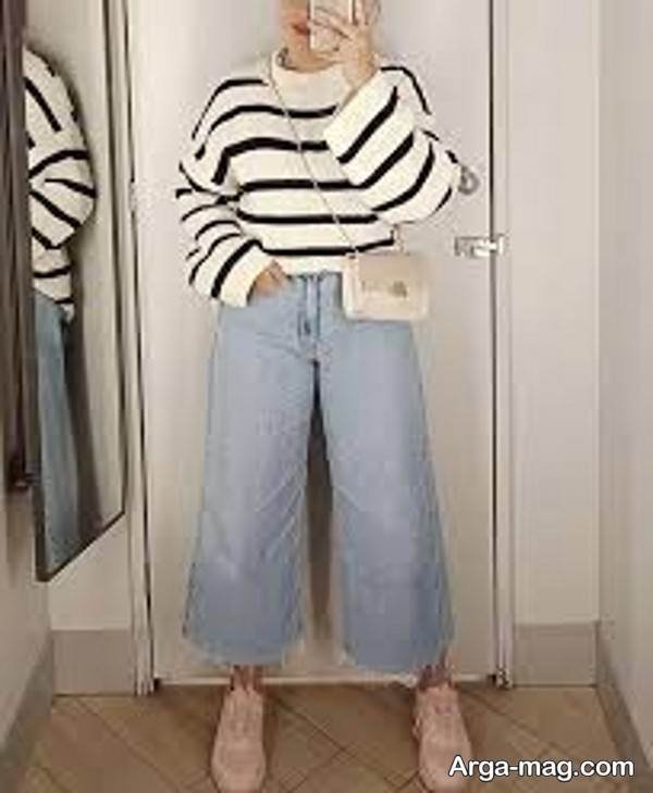 تیپ با شلوار واید شیک