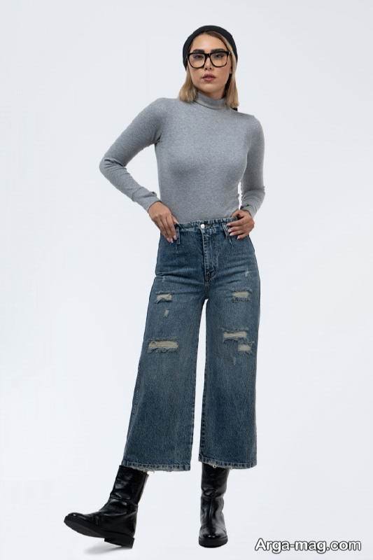 تیپ با شلوار واید با ایده زیبا