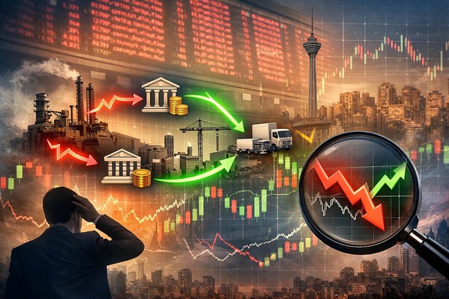 نقشه نوسان در صنایع بورسی