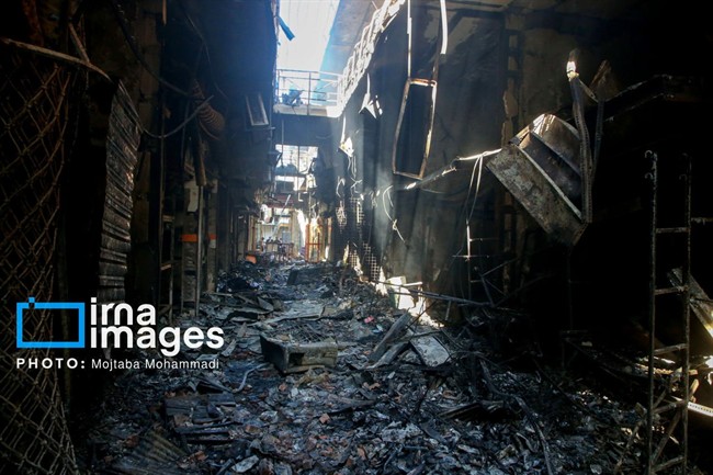 آتش در بازار رشت/ بیمه خسارتی پرداخت نمی‌کند