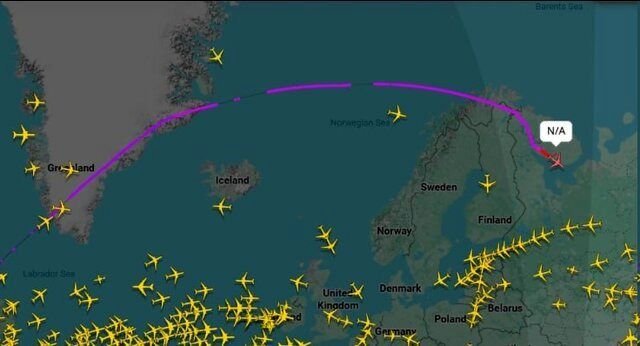 هواپیمای آمریکا پس از ورود به روسیه از رادار محو شد